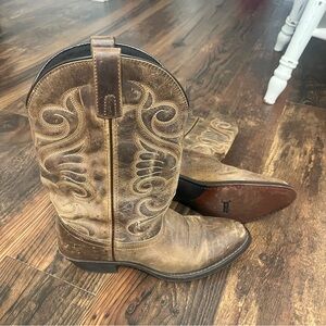Laredo Womens Distress 11 Brown Cowboy, Western Boots Size 8M